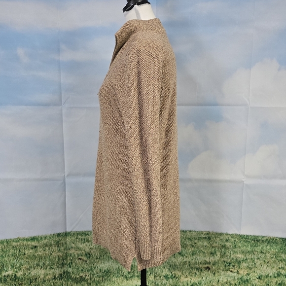 LANDS' END | COTTON BLEND KNIT MOCK NECK QUARTER ZIP TUNIC SWEATER -NWOT! - Picture 5 of 15